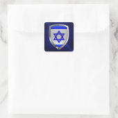 Israel Metallic Emblem Quadratischer Aufkleber (Tasche)