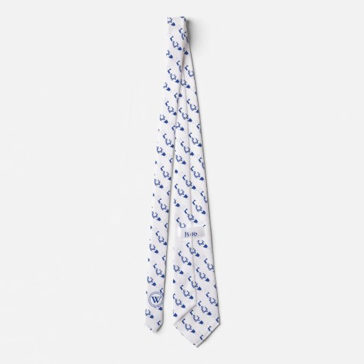 ISRAEL-Monogramm für Christliche Schrift Krawatte (Rückseite)