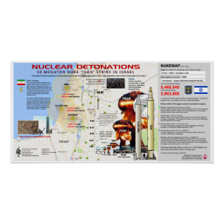 Israel Nuklear Detonationen Poster