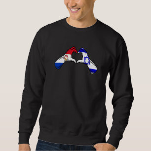 Israel Paraguay-Flagge Israelisch Paraguay-Herz  1 Sweatshirt