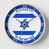 Israel Personalisierte Flagge Magen David Blue Uhr (Vorderseite)