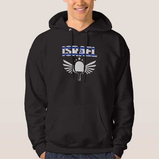 Israel Ping Pong  Proud Israeli Table Tennis Suppo Hoodie (Vorderseite)
