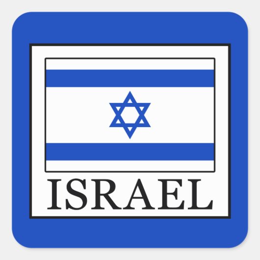 Israel Quadratischer Aufkleber (Vorderseite)