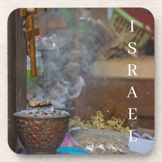 Israel-Räucherstäbchen-Untersetzer Getränkeuntersetzer (Vorderseite)