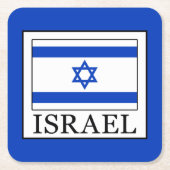 Israel Rechteckiger Pappuntersetzer (Vorderseite)