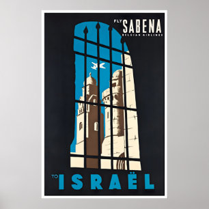 Israel Reiseplakat Kunst Sabena Druck Poster