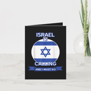 Israel ruft und ich muss gehen feiertagskarte