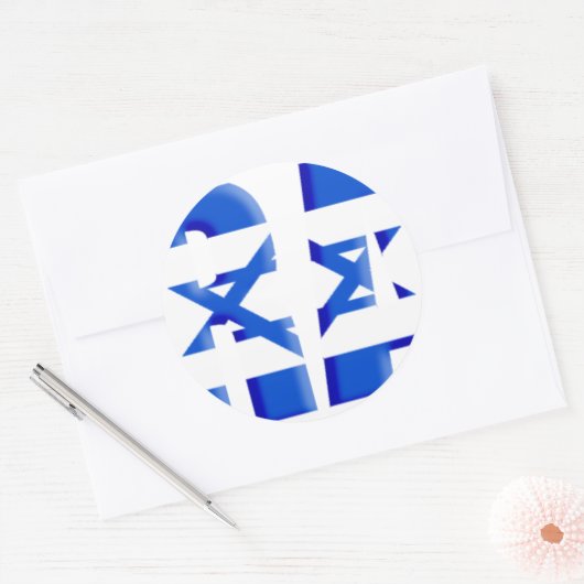 Israel Runder Aufkleber (Umschlag)