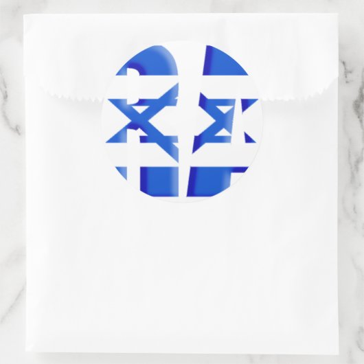 Israel Runder Aufkleber (Tasche)