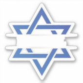 Israel Star der David-Flagge Aufkleber (Vorderseite)