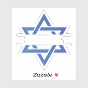 Israel Star der David-Flagge Aufkleber
