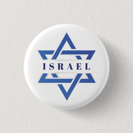 Israel Star der David-Flagge Button (Vorderseite)