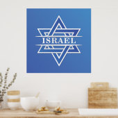 Israel Star der David-Flagge Poster (Küche)