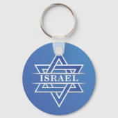 Israel Star der David-Flagge Schlüsselanhänger (Rückseite)