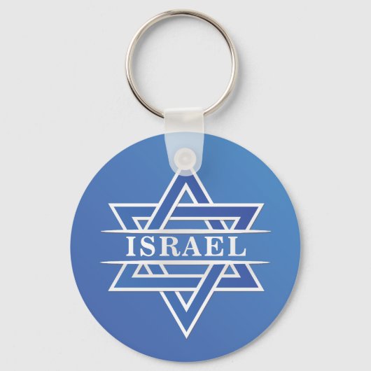 Israel Star der David-Flagge Schlüsselanhänger (Rückseite)
