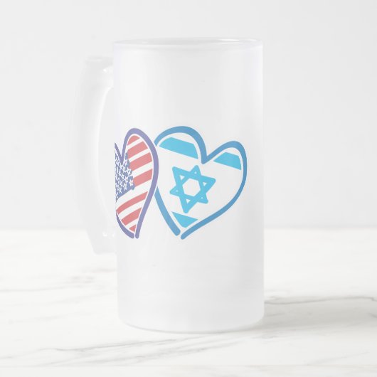 Israel stark mattglas bierglas (Vorderseite Links)