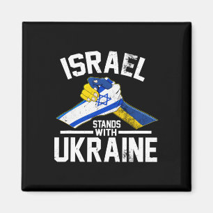 Israel steht zu Ukraine Ukrainische Israelische Fl Magnet