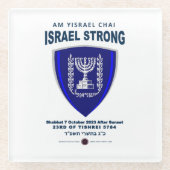 Israel Strong - Am Yisrael Chai Glasuntersetzer (Vorderseite)