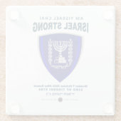 Israel Strong - Am Yisrael Chai Glasuntersetzer (Rückseite)