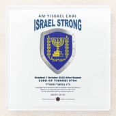 Israel Strong - Am Yisrael Chai Glasuntersetzer (Vorderseite)