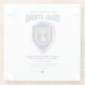 Israel Strong - Am Yisrael Chai Glasuntersetzer (Rückseite)