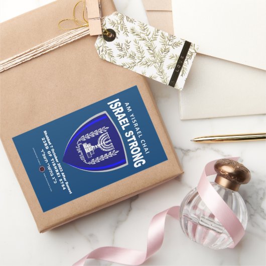 Israel Strong - Am Yisrael Chai Rechteckiger Aufkleber (Schenken)