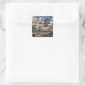 Israel, Tel Aviv, Jaffa, Jaffa, Alter Hafen Quadratischer Aufkleber (Tasche)
