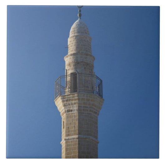 Israel, Tel Aviv, Jaffa, Moschee-Minarett Fliese (Vorderseite)