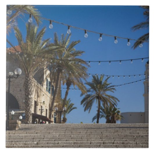 Israel, Tel Aviv, Jaffa, Treppe, Alte Jaffa Fliese (Vorderseite)