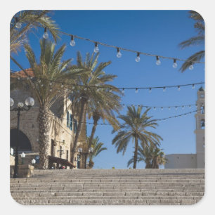 Israel, Tel Aviv, Jaffa, Treppe, Old Jaffa Quadratischer Aufkleber