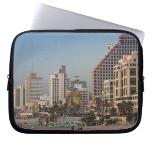 Israel, Tel Aviv, Strandpromenade, Hotels, Dämmer Laptopschutzhülle