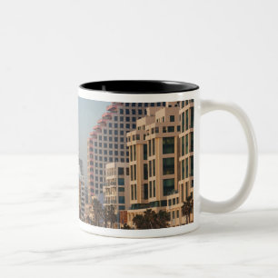 Israel, Tel Aviv, Strandpromenade, Hotels, Dämmer Zweifarbige Tasse