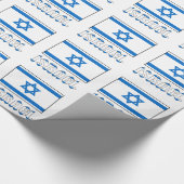 Israel und die israelische Flagge blaues weißes Ge Geschenkpapier (Ecke)