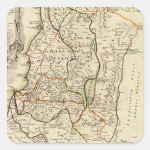 Israel und Palästina 2 Quadratischer Aufkleber