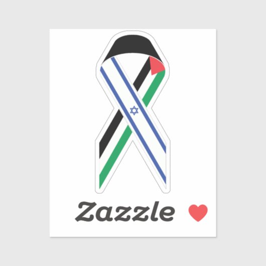 Israel und Palästina-Fahne Aufkleber (Blatt)