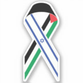 Israel und Palästina-Fahne Aufkleber (Vorderseite)
