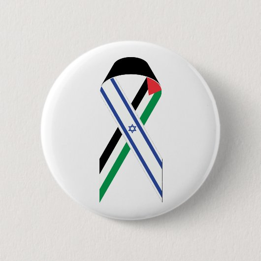 Israel und Palästina-Fahne Button (Vorderseite)
