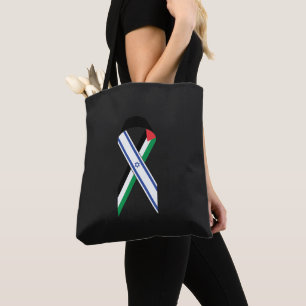 Israel und Palästina-Fahne-Friedensband schwarz Tasche