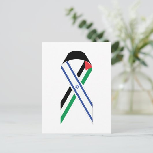 Israel und Palästina-Fahne Postkarte (Stehend Vorderseite)