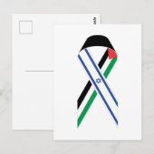 Israel und Palästina-Fahne Postkarte (Vorne/Hinten)