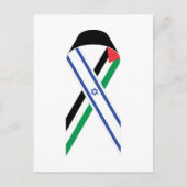 Israel und Palästina-Fahne Postkarte (Vorderseite)