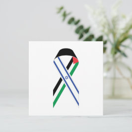 Israel und Palästina-Fahne - Weißkarte