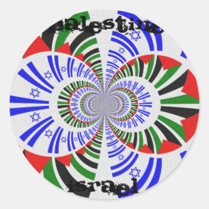Israel und Palästina Runder Aufkleber