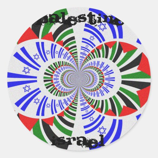 Israel und Palästina Runder Aufkleber (Vorderseite)