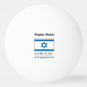 Israel und personalisierte israelische Flagge Tischtennisball