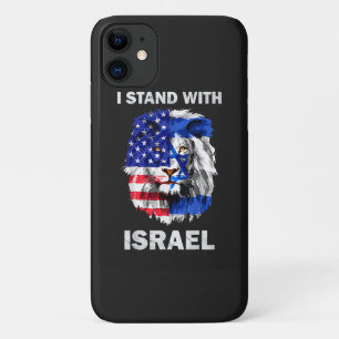 Israel und USA-Flagge Löwe _ Ich stehe hinter Isra Case-Mate iPhone Hülle