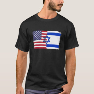 Israel USA-Flagge T-Shirt