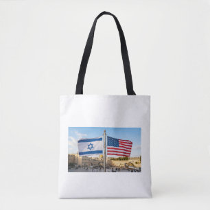 Israel USA Flaggen Jerusalem Klagemauer Tragetasch Tasche
