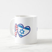 Israel USA Liebe Kaffeetasse (Vorderseite Links)