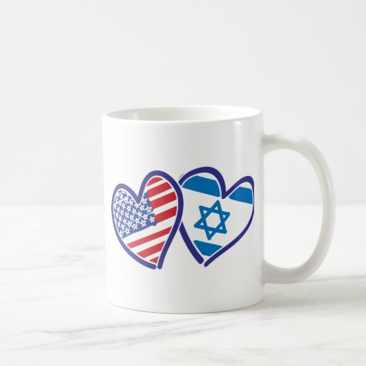 Israel USA Liebe Kaffeetasse (Rechts)
